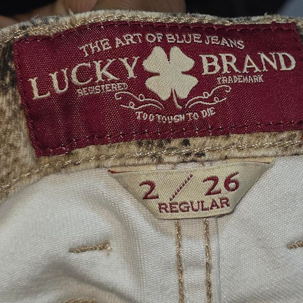 Lucky Brand Charlie Skinny Snake Print Jeans 2/26 - Picture 6 of 8
